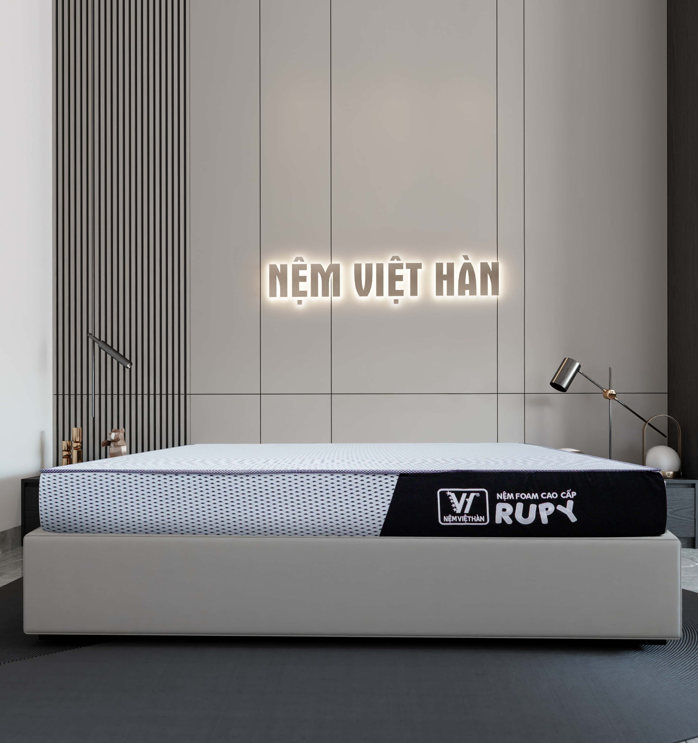 Nệm foam Việt Hàn RuPy - Thoáng Khí, Nâng Đỡ Cơ Thể - Bảo Hành 10 Năm