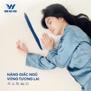 Gối nằm lượn sóng Việt Hàn Latex - Thiết Kế Lượn Sóng, Êm Ái, Thoáng Khí